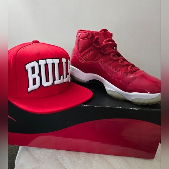 Nike Other - Nike Red and White High-Top Sneakers with Air Cushioning